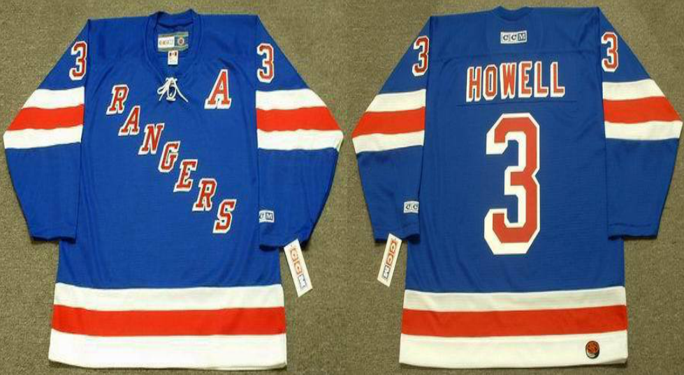 2019 Men New York Rangers 3 Howell blue CCM NHL jerseys